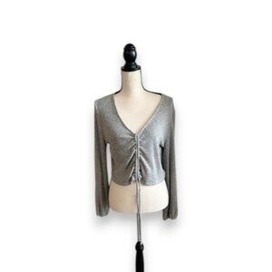 Altar'd State Heather Gray Knit Top